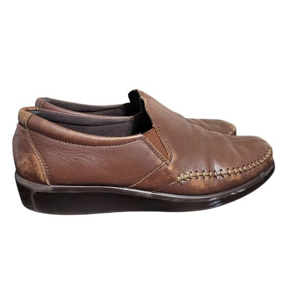 SAS Tripad Comfort Brown Leather Womens Casual Comfort Shoe, 8 - Picture 2 of 13